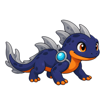 Embernewt - Lunar-type Soltokemon