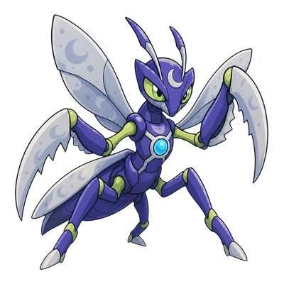 Shardmantis - Lunar-type Soltokemon